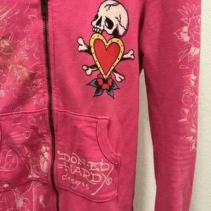Ed Hardy | Jackets & Coats | Ed Hardy Jacket Xs Pink Skull